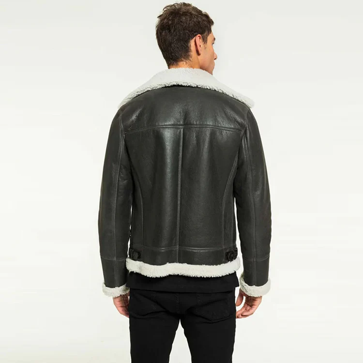 Mens Black Shearling Jacket