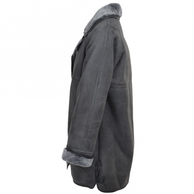 Mens Grey Sheepskin Coat