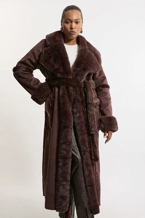 Plus Size Sheepskin Coat