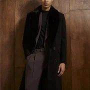 River Island Sheepskin Coat Mens