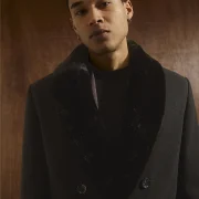 River Island Sheepskin Coat Mens