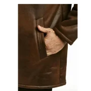 Shearling Coat Mens Brown