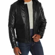 Shearling Jacket Black Mens