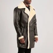 Shearling Leather Coat Mens