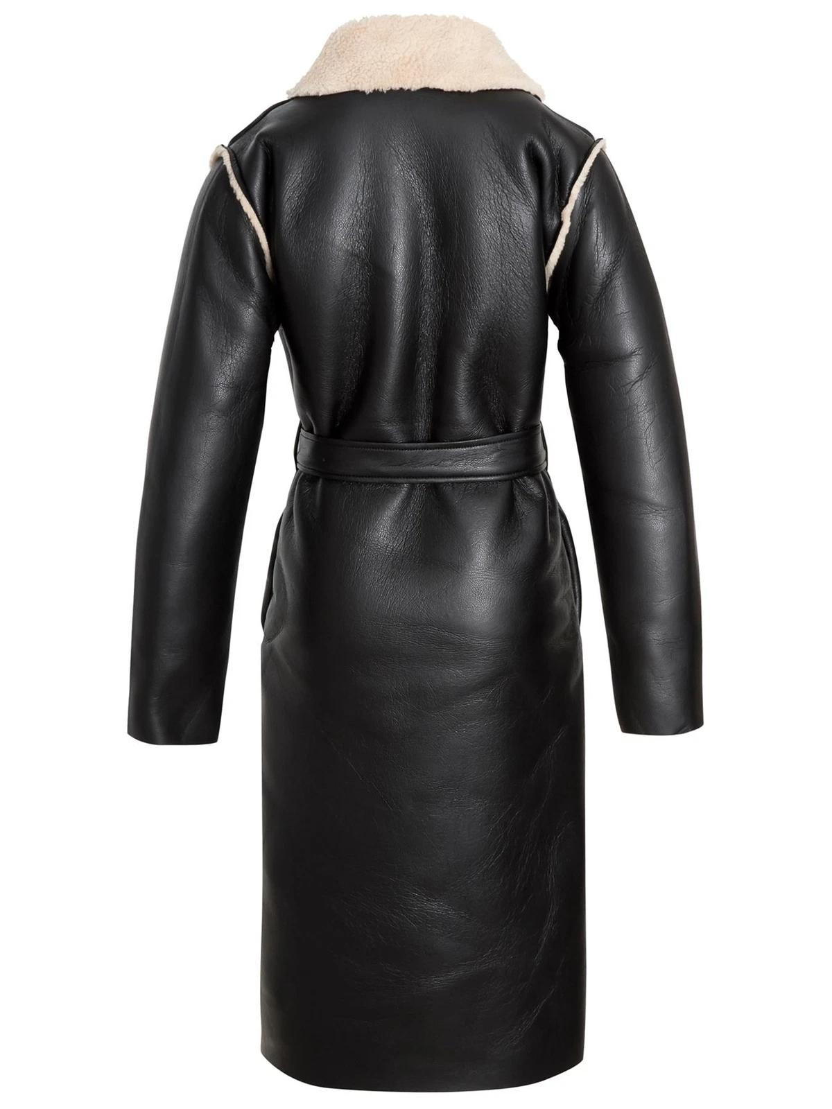 Shearling Leather Coat Womens
