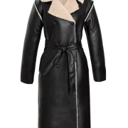 Shearling Leather Coat Womens