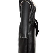 Shearling Leather Coat Womens