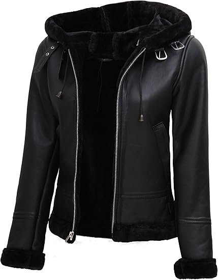 Sheepskin Aviator Jacket Womens