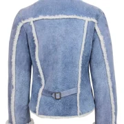 Sheepskin Denim Jacket Womens