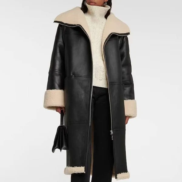 Sheepskin Duster Coat