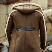 Sheepskin Hooded Coat