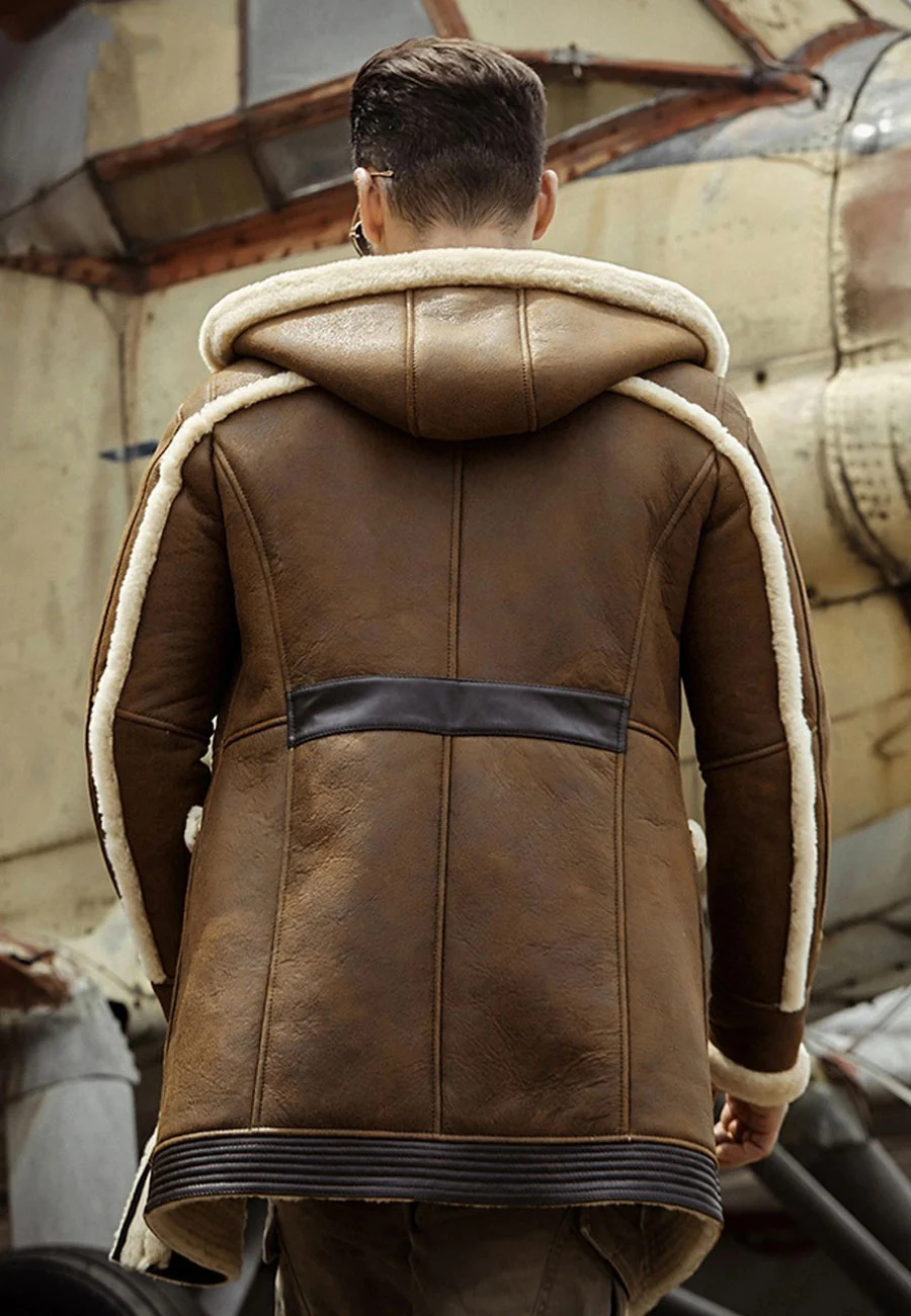 Sheepskin Hooded Coat