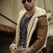 Sheepskin Hooded Coat