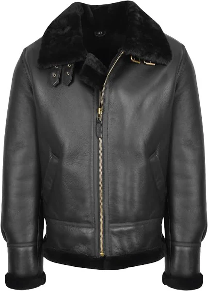 Sheepskin Leather Jacket Mens