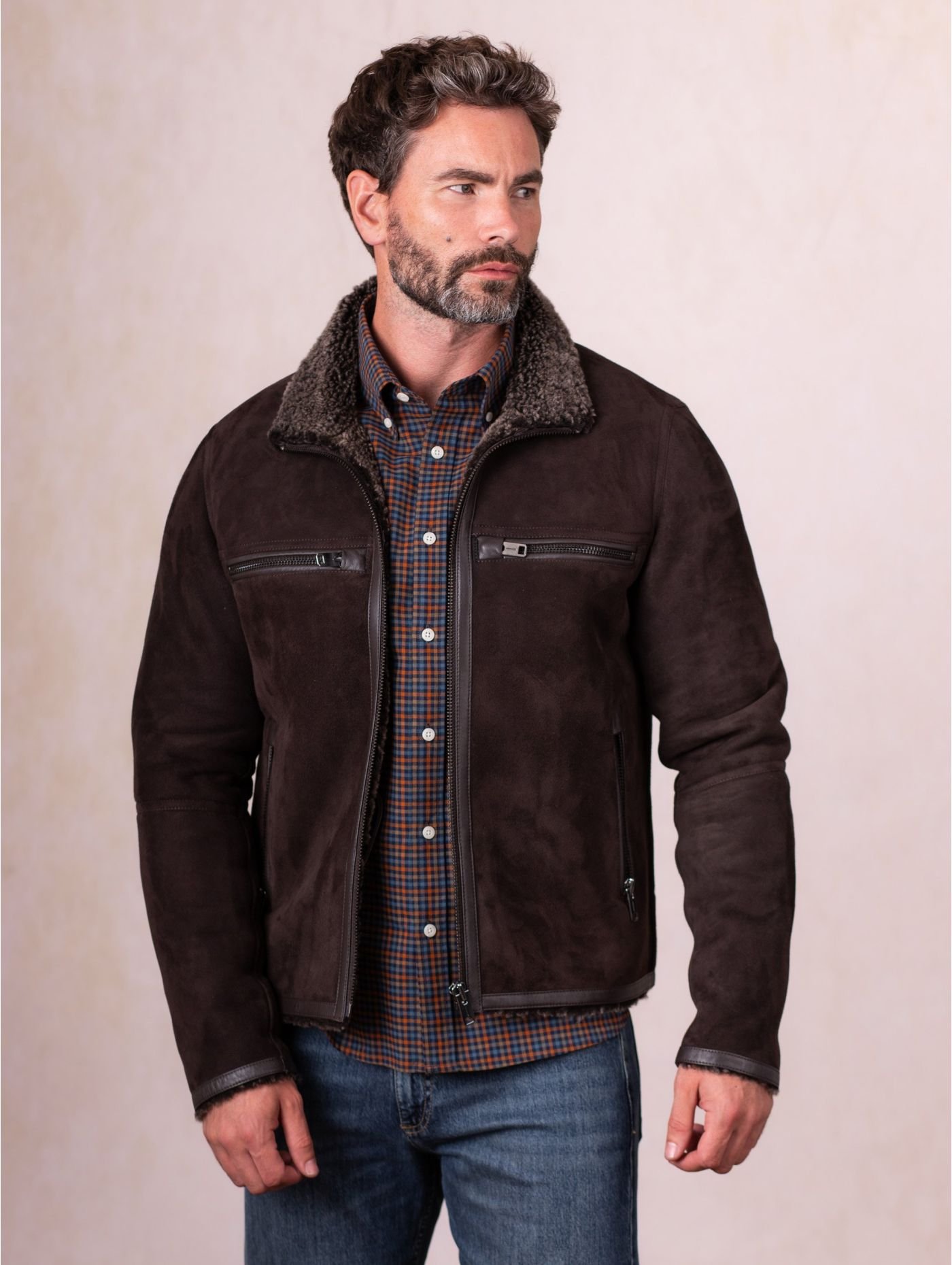 Suede And Shearling Jacket