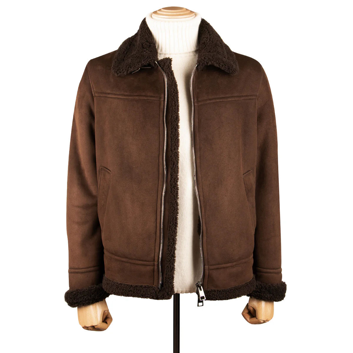 Suede Sheepskin Jacket Mens
