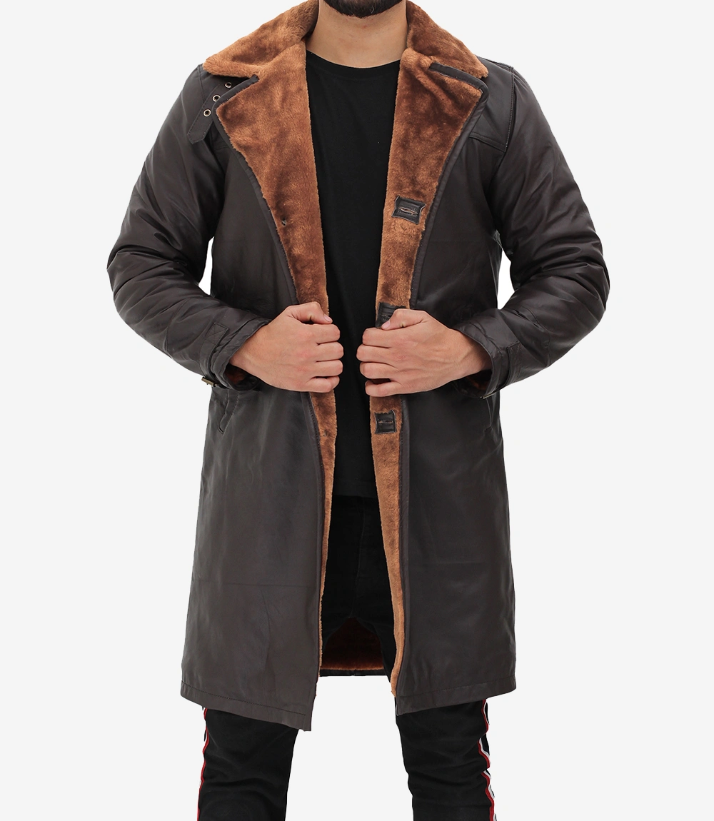 Vintage Shearling Coat Mens