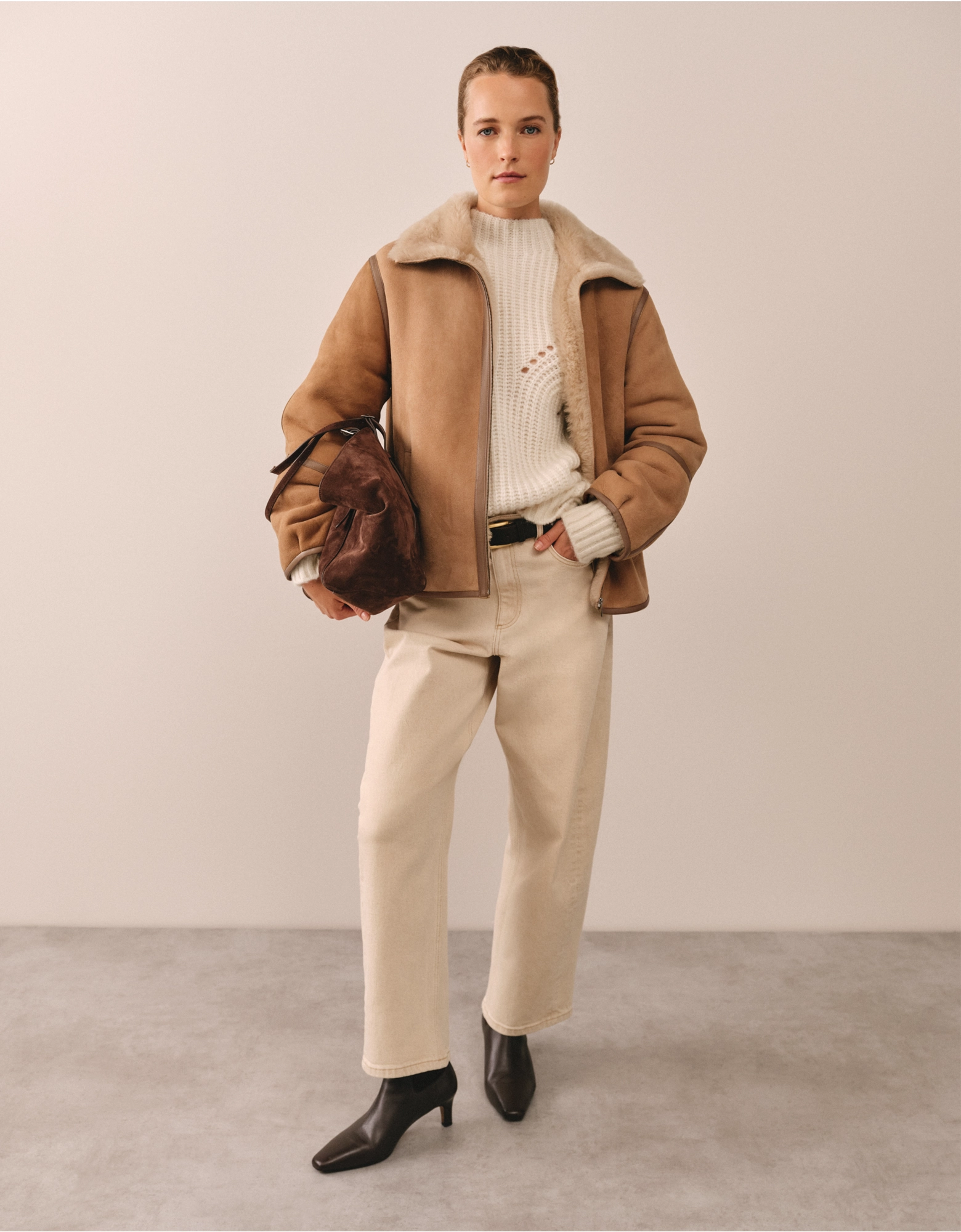 White Sheepskin Jacket