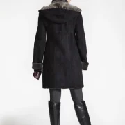 Women Hooded Sheepskin Coat