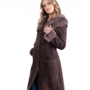 Womens Brown Sheepskin Coat 