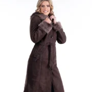 Womens Brown Sheepskin Coat 