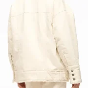 Womens Denim Jacket With Sheepskin Collar