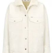 Womens Denim Jacket With Sheepskin Collar