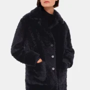 Women’s Shearling Coat Black