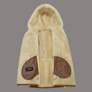 Womens Sheepskin Coat with Hood