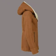 Womens Sheepskin Coat with Hood