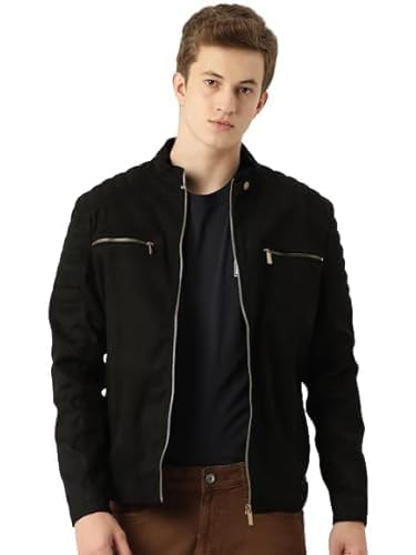 Black Leather Shearling Jacket