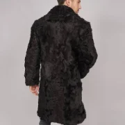black mens shearling coat