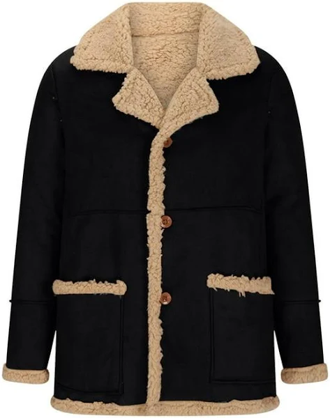 Black Shearling Jacket Mens