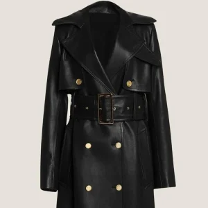 Black Sheepskin Coat Ladies