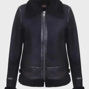 black sheepskin coat zara