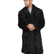 Black Mens Shearling Coat