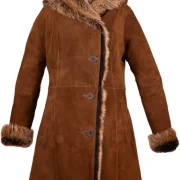 brown coat shearling