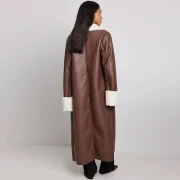 brown sheepskin coat women's