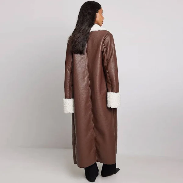 Brown Sheepskin Coat Womens