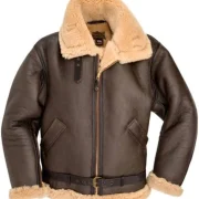 brown sheepskin jacket