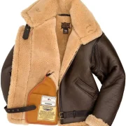 brown sheepskin jacket