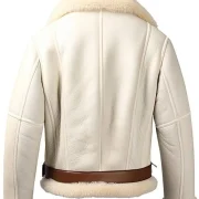 cream sheepskin coat