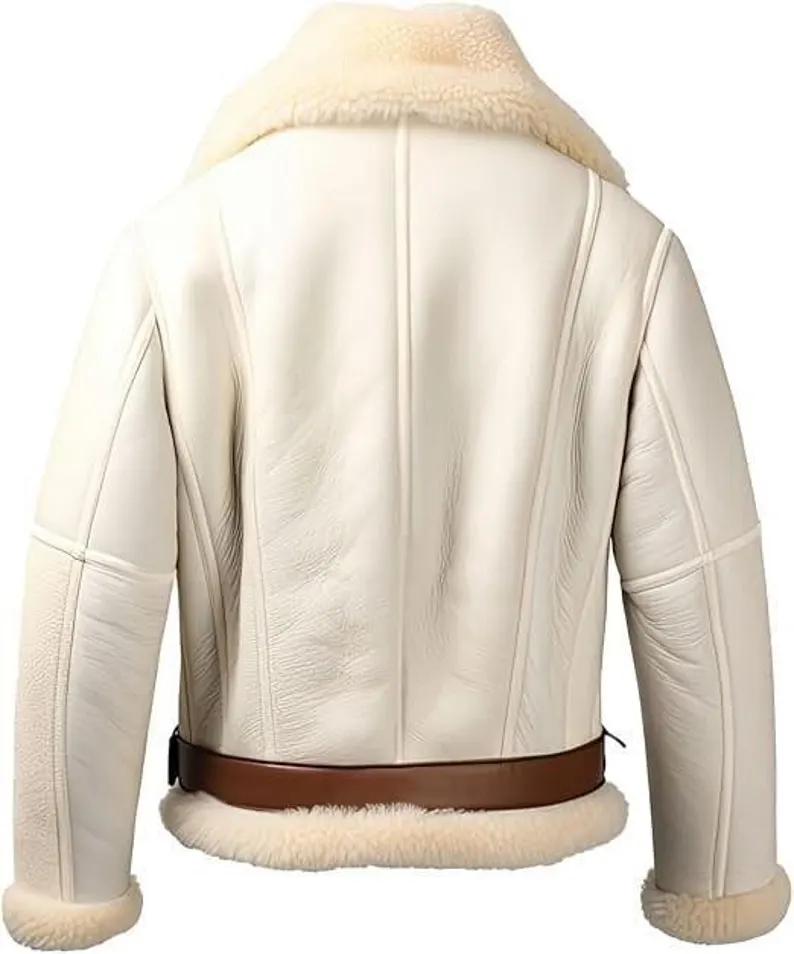 Cream Sheepskin Coat
