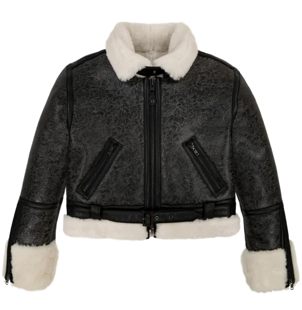 Cropped Sheepskin Jacket