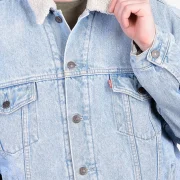 denim and sheepskin jacket