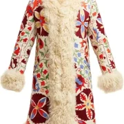 embroidered sheepskin coat