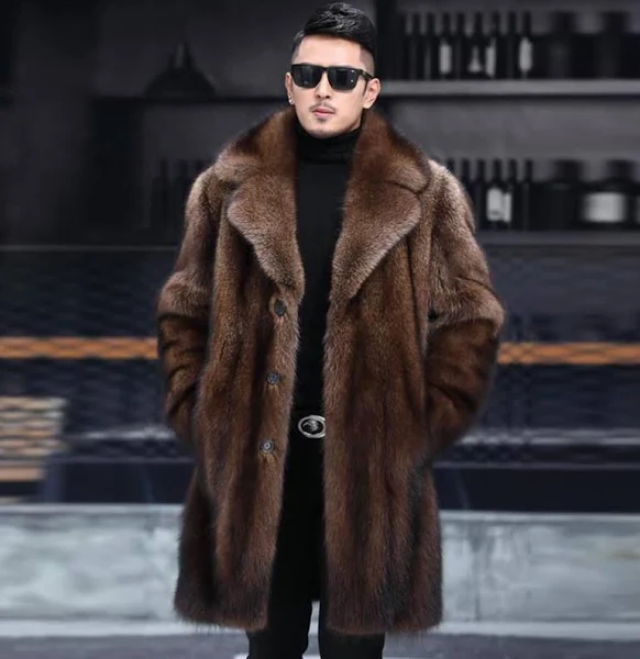 fake sheepskin coat mens