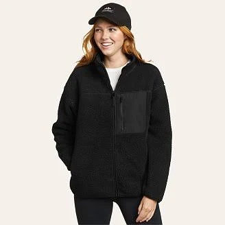 faux shearling black jacket