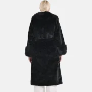faux sheepskin coat black