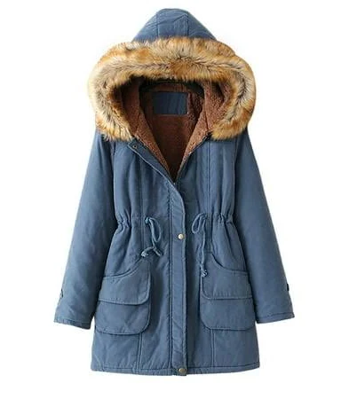 faux sheepskin hooded coat